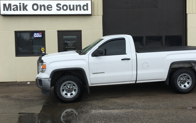2018 GMC Sierra with professional window tint in North Bay